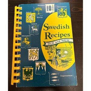 Swedish Recipes Old & New Spiral Cookbook By American Daughters Of Sweden 1987